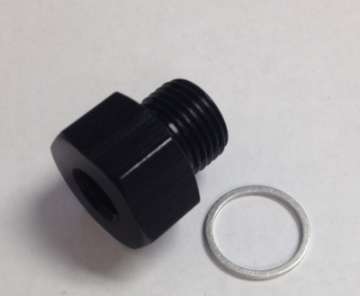 Picture of Fragola 1-2in NPT Oil Temp Adapter Black