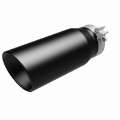 Picture of MagnaFlow Tip Stainless Black Coated Single Double Round Single Outlet 5in Dia 4in Inlet 13in L