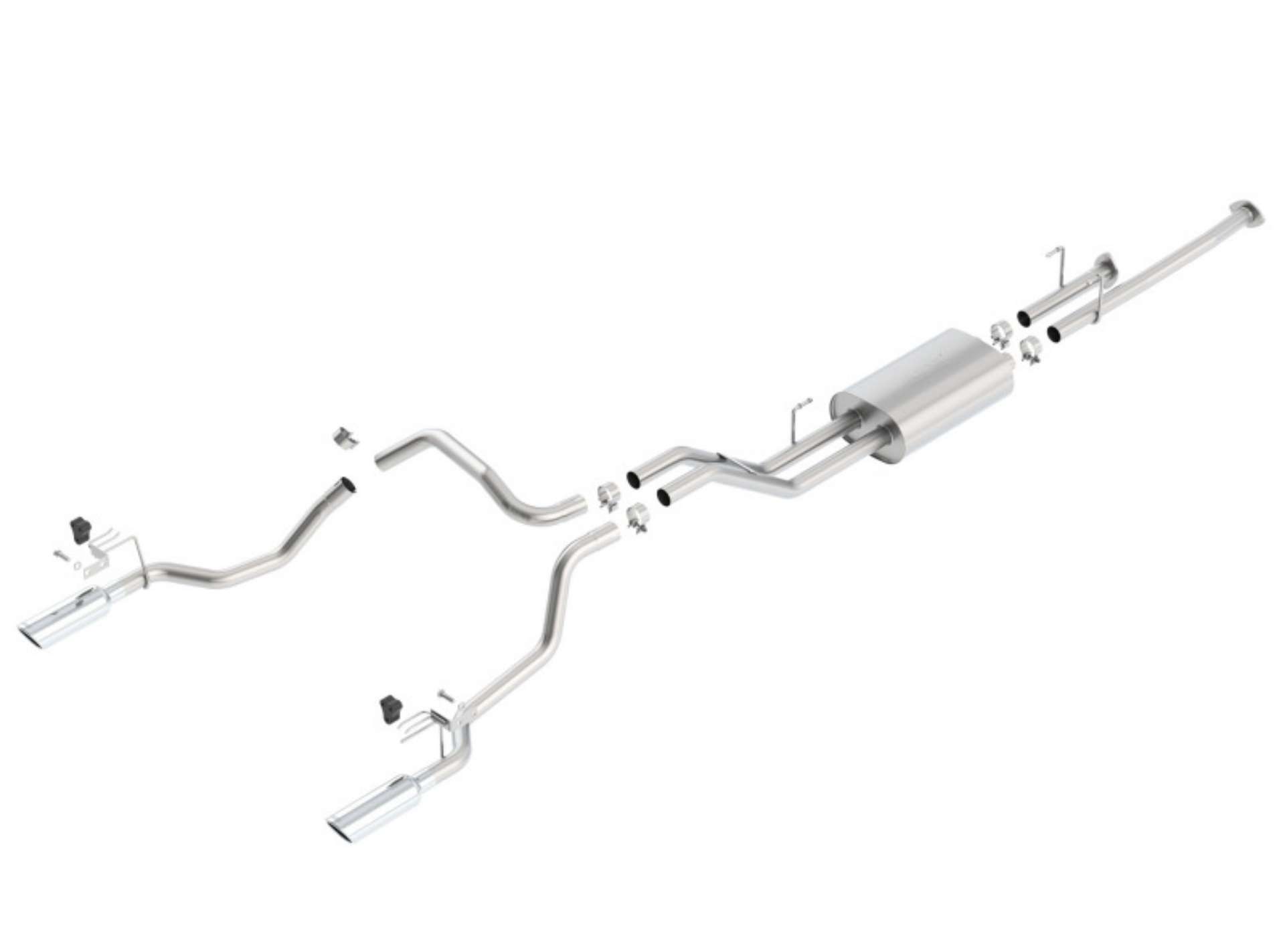 Picture of Borla 14-15 Toyota Tundra 4-6L-5-7L Crew Max SB DC SB Touring Cat Back Exhaust Dual Split Rear Exit