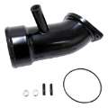 Picture of Wehrli 17-19 Chevrolet 6-6L L5P Duramax 3-5in Intake Horn w-PCV Port - Fine Texture Black