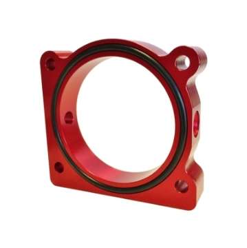 Picture of Torque Solution Throttle Body Spacer Red Ford F-150 3-5L Ecoboost - 3-7L V6