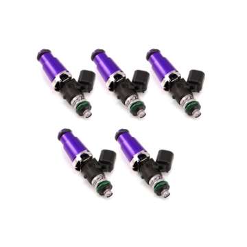 Picture of Injector Dynamics 1700cc Injectors - 60mm Length - 14mm Purple Top - 14mm Lower O-Ring Set of 5