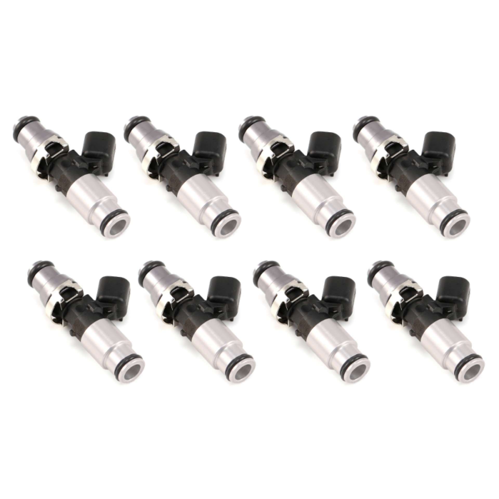 Picture of Injector Dynamics 1700cc Injector - 60mm Length - 14mm Grey Top - Silver Bottom Adapt Set of 8