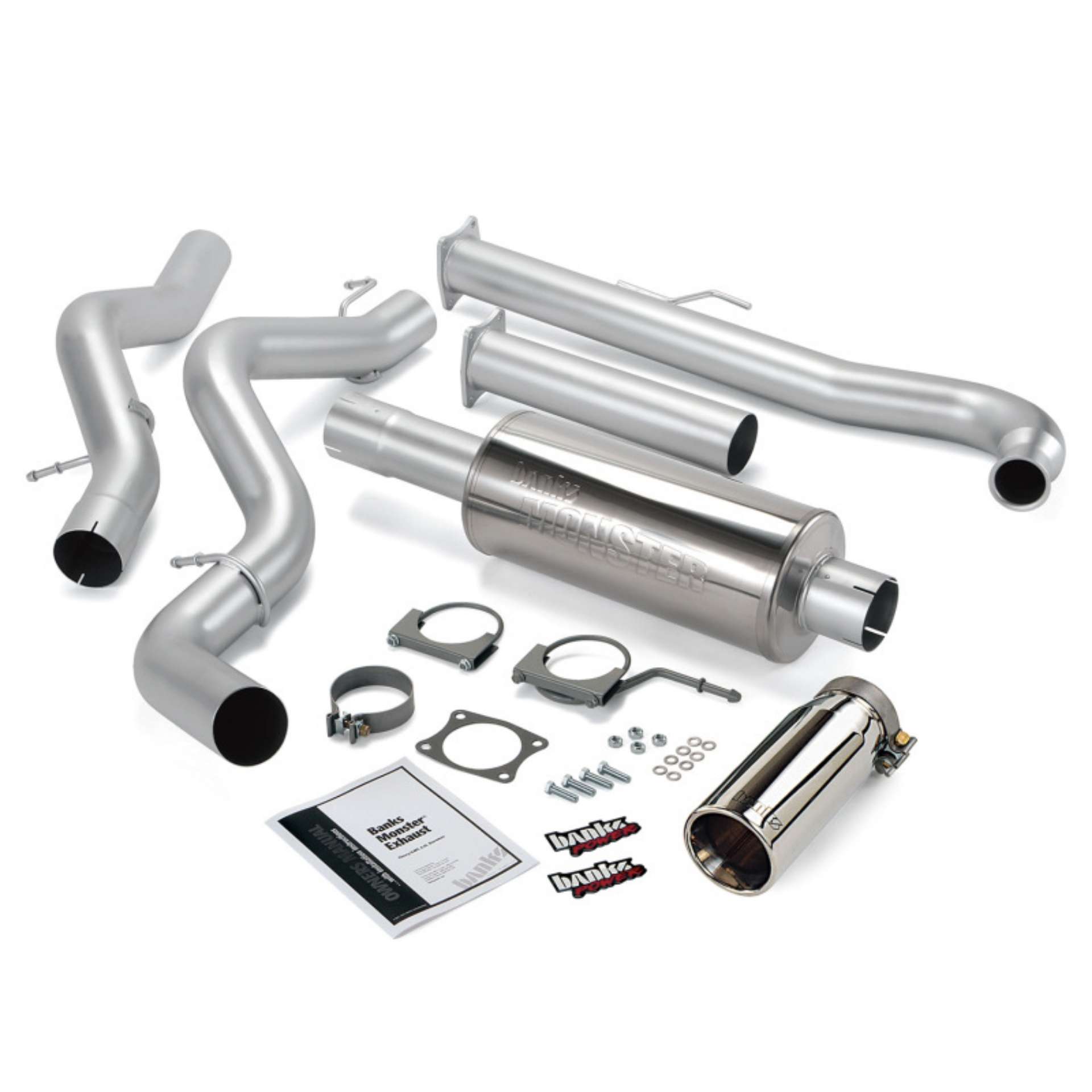 Picture of Banks Power 01-04 Chevy 6-6L Ec-Cclb Monster Exhaust System - SS Single Exhaust w- Chrome Tip