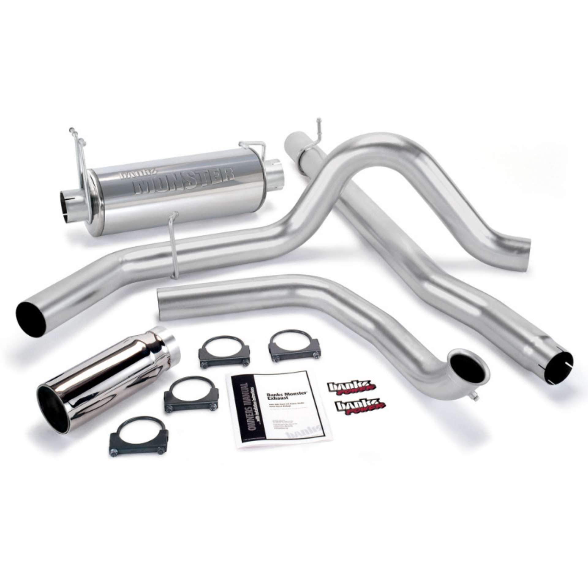 Picture of Banks Power 99 Ford 7-3L Truck Cat Monster Exhaust System - SS Single Exhaust w- Chrome Tip