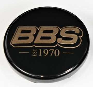 Picture of BBS Center Cap 70-6mm Black-Gold Est- 1970 Anniversary w-BBS Logo 5-Tab