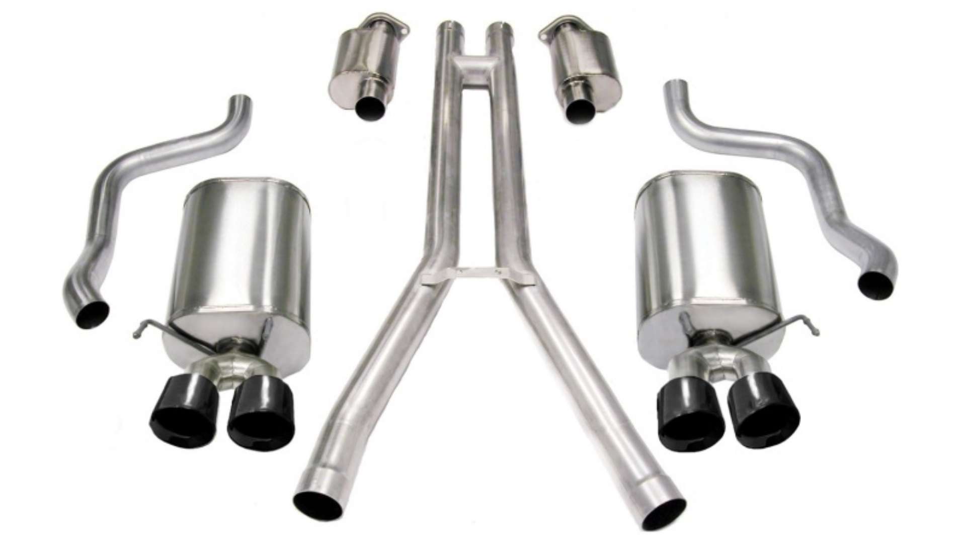 Picture of Corsa 2004-2008 Cadillac XLR 4-6L 25in Cat-Back Dual Rear w Twin 35in Black Pro-Series Tips