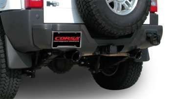 Picture of Corsa 2006-2008 Hummer H3 3in Cat-Back Dual Rear w Single 4in Black Pro-Series Tips