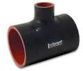 Picture of Vibrant 4 Ply Reinforced Silicone T Adapter - 2in Outlet ID x 4in OAL x 1in Branch ID BLACK