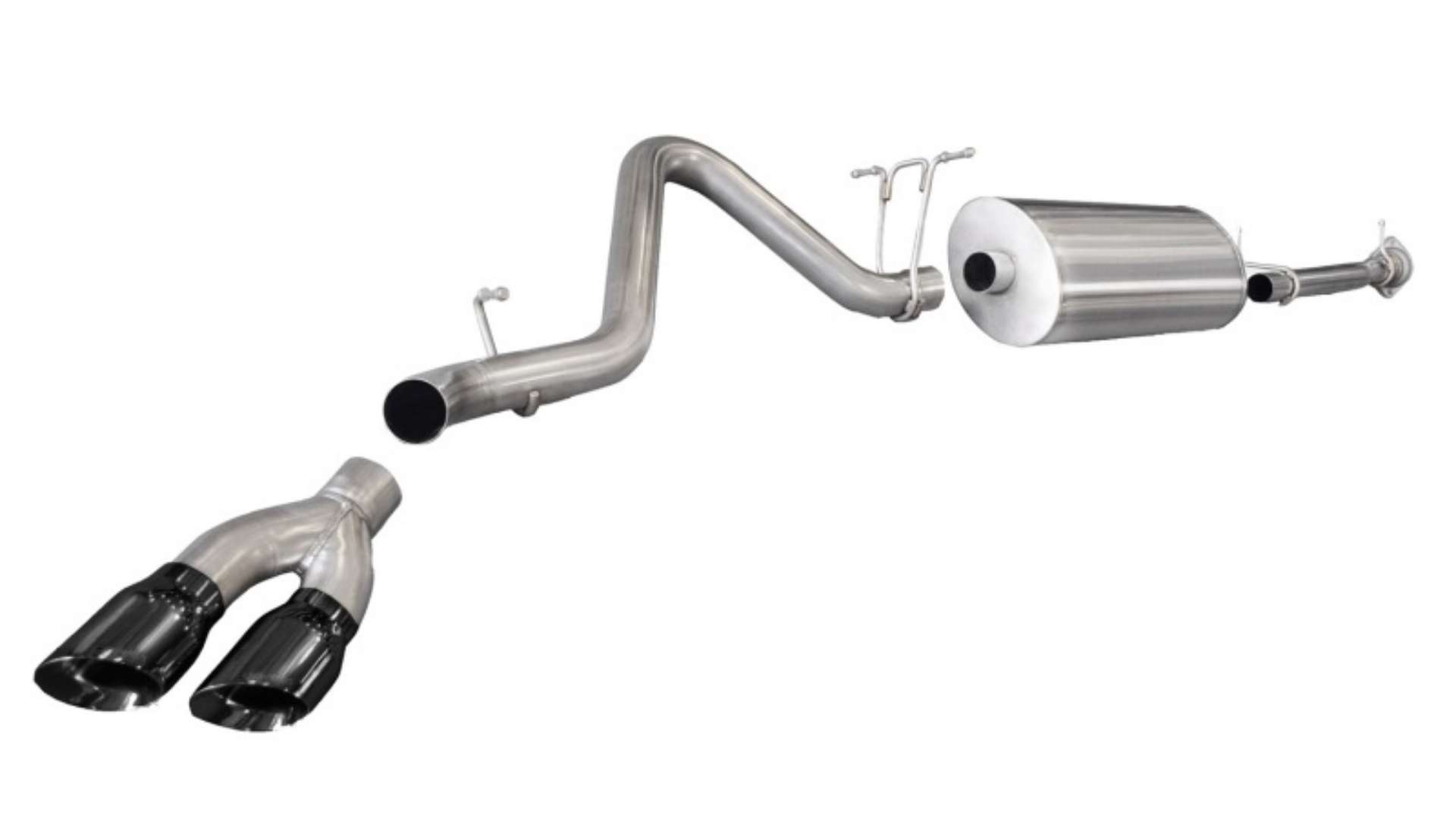 Picture of Corsa 11-13 GMC Sierra 6-0L V8 3in Cat-Back Single Side w Twin 4in Black Pro-Series Tips