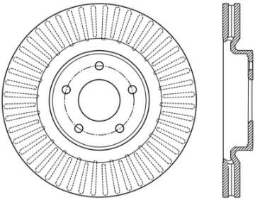 Picture of StopTech 13-15 Nissan Pathfinder Slotted Front Left Rotor