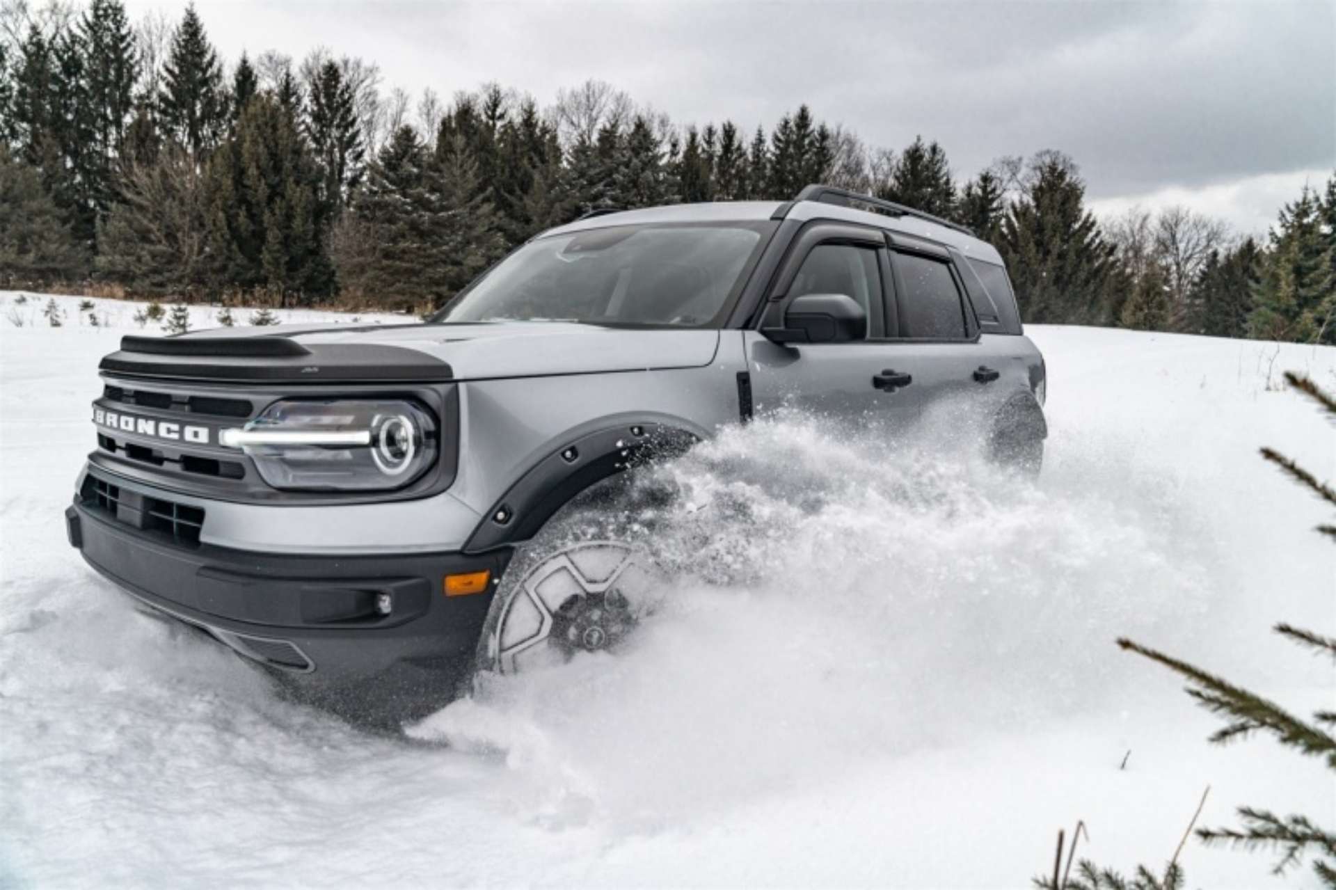 Picture of AVS 2021 Ford Bronco Sport Aeroskin II Textured Low Profile Hood Shield - Black