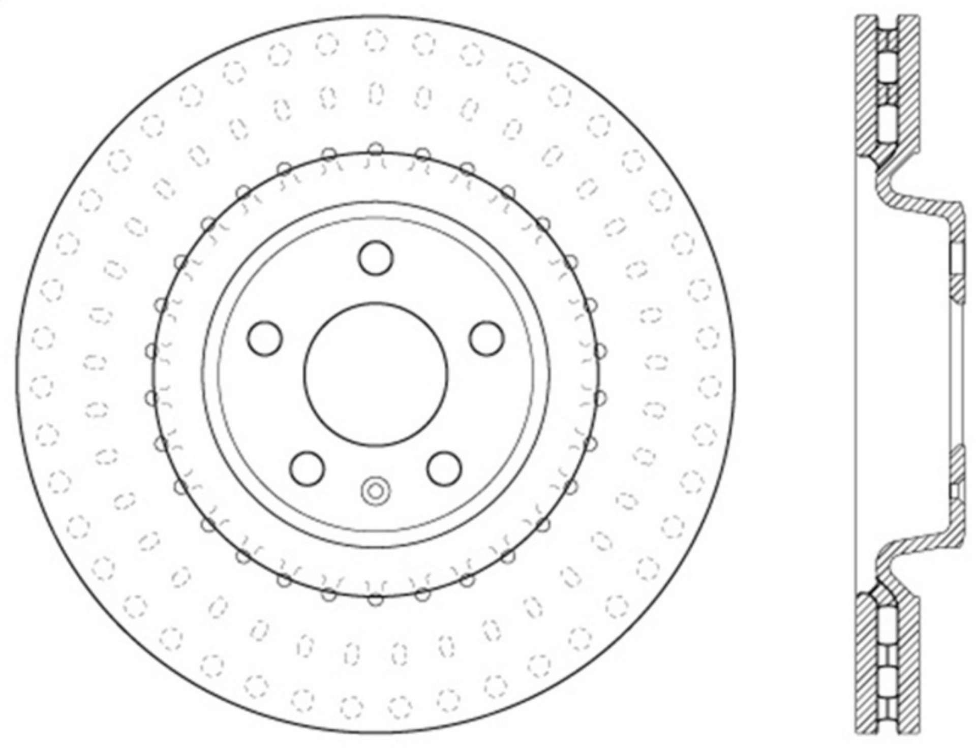 Picture of StopTech 12 Audi A6 Quattro-11-12 A7 Quattro-13 Q5-7-11-13 S4-12 S5 Front Right Drilled Cryo Rotor