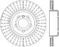 Picture of StopTech 11-13 BMW 550i Rear Right Drilled Sport Brake Rotor