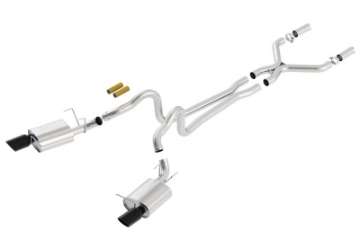 Picture of Borla 2011-2012 Mustang GT 5-0L Black Chrome 4-5in Rd Tip ATAK Catback Exhaust