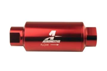 Picture of Aeromotive In-Line Filter - AN-10 10 Micron Microglass Element Red Anodize Finish