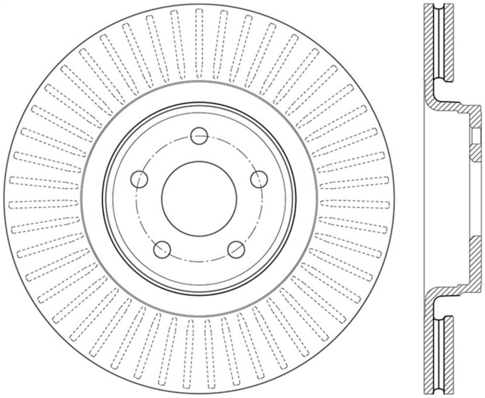 Picture of StopTech 14-5+ Ford Focus ST Front Right Slotted Performance Rotor