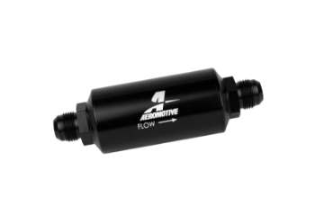 Picture of Aeromotive In-Line Filter - AN -10 size Male - 10 Micron Microglass Element - Bright-Dip Black