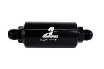 Picture of Aeromotive In-Line Filter - AN -10 Male 40 Micron Stainless Mesh Element Bright Dip Black Finish