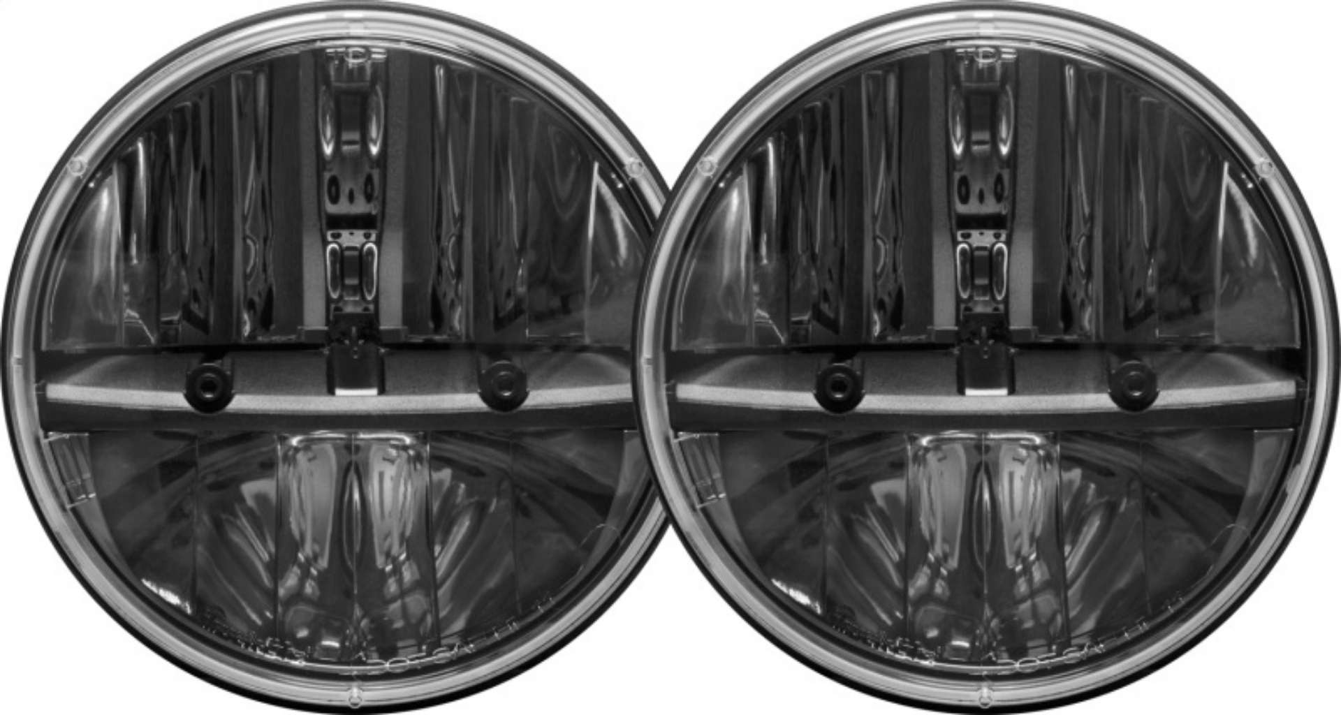 Picture of Rigid Industries 7in Round Headlights w- H13 to H4 Adaptors - Set of 2