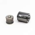 Picture of DeatschWerks Stainless Steel 8AN 100 Micron Universal Inline Fuel Filter Housing Kit 70mm