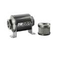 Picture of DeatschWerks Stainless Steel 8AN 100 Micron Universal Inline Fuel Filter Housing Kit 70mm