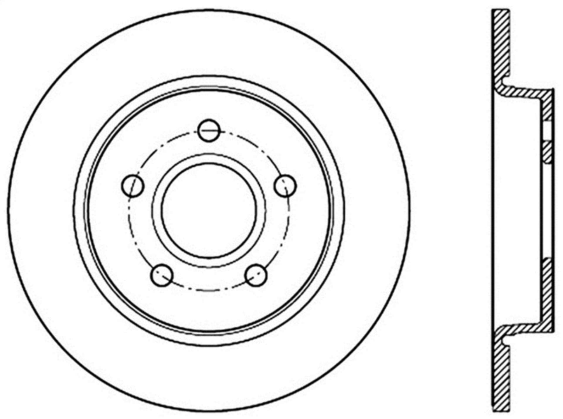 Picture of StopTech 12-15 Ford Focus w- Rear Disc Brakes Rear Left Slotted & Drilled Rotor