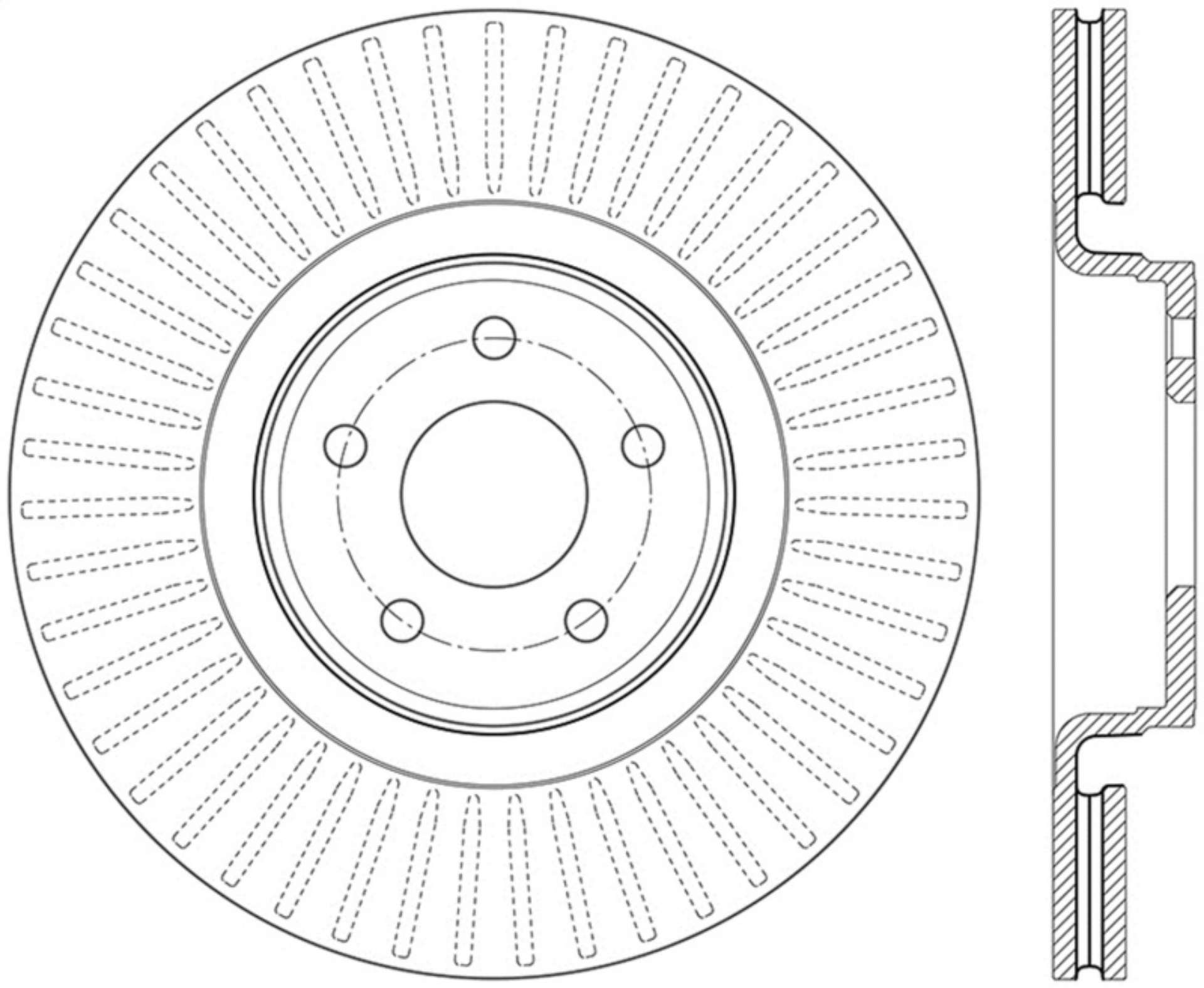 Picture of StopTech 14+ Ford Focus ST w- 335mm Brakes Front Right Slotted & Drilled Rotor