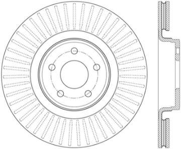 Picture of StopTech 14+ Ford Focus ST w- 335mm Brakes Front Right Slotted & Drilled Rotor