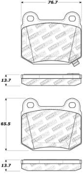 Picture of StopTech Street Touring ST-22 2-Piston Rear Caliper Brake Pads