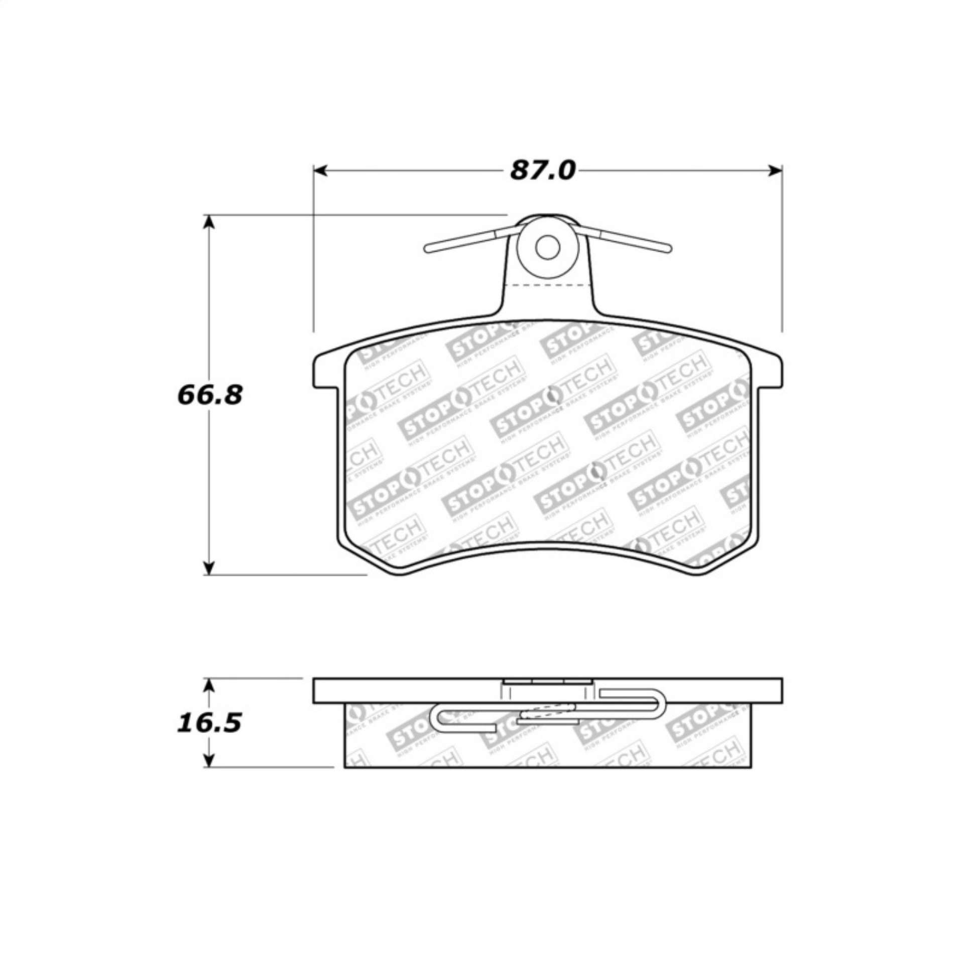 Picture of StopTech Street Touring 96-2-97 Audi A4 - 96-01 A4 Quattro - 95-98 A6 Rear Brake Pads