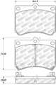 Picture of StopTech Street Touring 91-03 Ford Escort ZX2 - 92-95 Mazda MX-3 Front Brake Pads