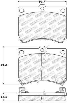 Picture of StopTech Street Touring 91-03 Ford Escort ZX2 - 92-95 Mazda MX-3 Front Brake Pads