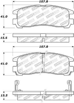 Picture of StopTech Street Touring 4-89-99 Mitsubishi Eclipse GST Rear Brake Pads