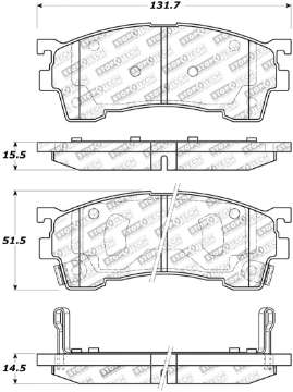 Picture of StopTech Street Touring 93-97 Ford Probe - 93-97 Mazda MX-6 Front Brake Pads