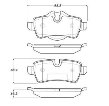 Picture of StopTech Street Touring 07-09 Mini Cooper-Cooper S Rear Brake Pads