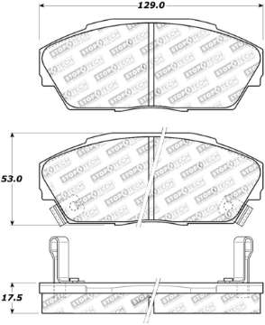 Picture of StopTech Street Touring 90-93 Acura Integra - 90-93 Honda Civic Front Brake Pads