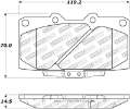 Picture of StopTech 89-96 Nissan 300ZX Street Performance Front Brake Pads