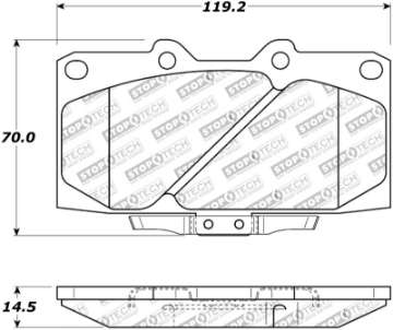 Picture of StopTech 89-96 Nissan 300ZX Street Performance Front Brake Pads