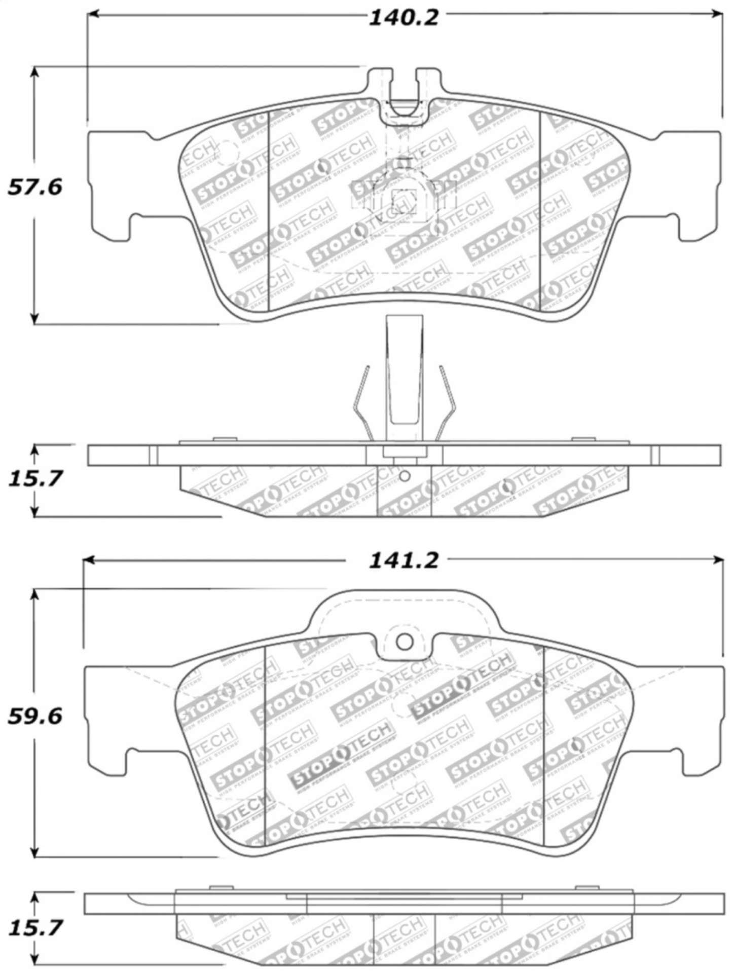 Picture of StopTech Street Touring Mercedes Benz Rear Brake Pads