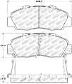 Picture of StopTech Street Touring 97-99 Acura CL- 97-01 Integra Type R-91-95 Legend Front Pads