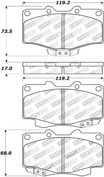 Picture of StopTech Street Touring 95-09 Toyota 4Runner-Tacoma-Hilux Front Brake Pads