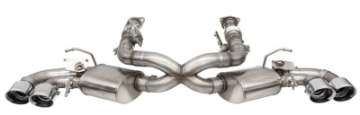 Picture of Corsa 2020-24 Corvette C8 3in Valved Cat-Back 4-5in Pol Quad Tips - Fits Factory Perf Exhaust w- AFM