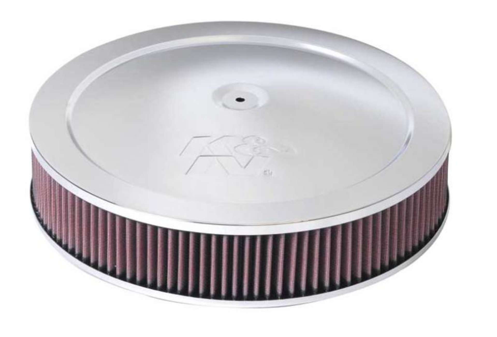 Picture of K&N 14in Red Custom Air Cleaner Assembly - 5-125in ID x 14in OD x 2-75in H x 1-25in Drop Base