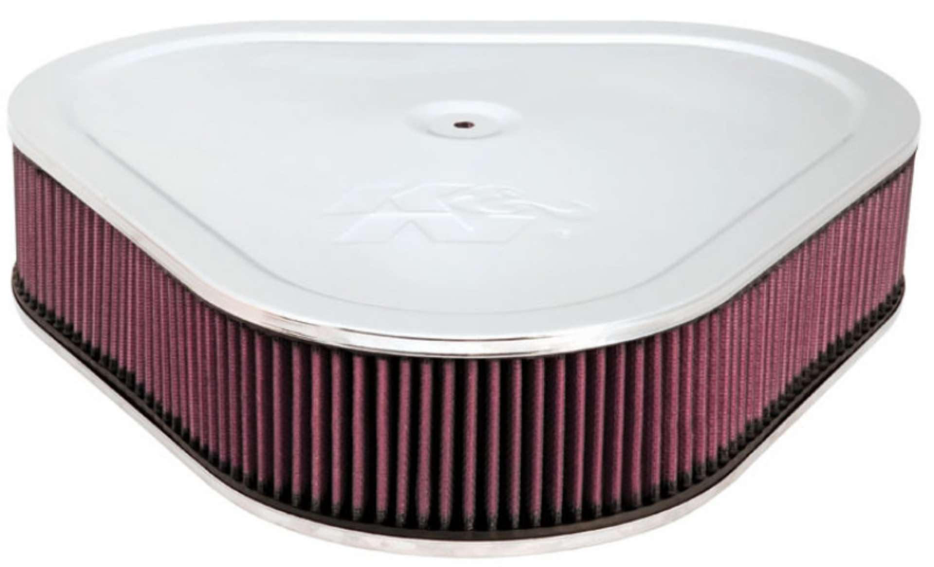 Picture of K&N Triangle Air Cleaner Assembly - Red - Size 14in - 5-125in Neck Flange x 3in Height