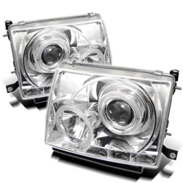 Picture of Spyder Toyota Tacoma 97-00 Projector Headlights LED Halo LED Chrome High H1 Low H1 PRO-YD-TT97-HL-C