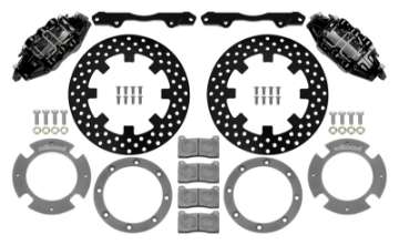 Picture of Wilwood 17-21 Can-Am X3RS Black 6-Piston Front Kit 11-25in - Drilled Rotors
