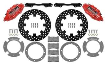 Picture of Wilwood 17-21 Can-Am X3RS Red 6-Piston Rear Kit 11-25in - Drilled Rotors