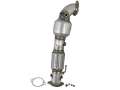 Picture of aFe Power Twisted Steel SS304 Downpipe 2-5in w-Cat 17-18 Hyundai Elantra L4-1-6L t