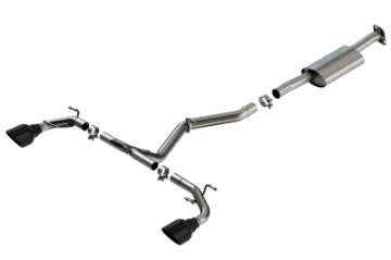 Picture of Borla 22-23 Subaru BRZ-Toyota GR86 2-4L RWD AT-MT S-Type Catback Exhaust - Black Chrome Tips